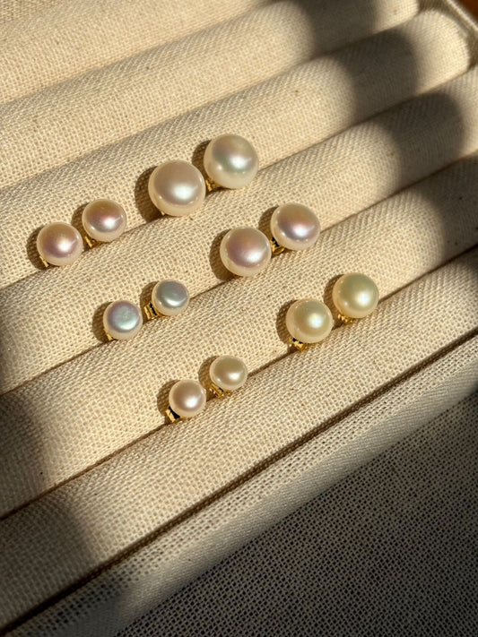 Classic Pearl Stud Earrings Curated Selection by Moonwater Pearls