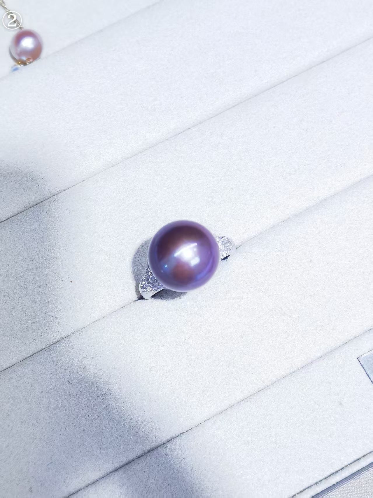 12–13mm Deep Purple Edison Freshwater Pearl Ring in S925 Sterling Silver — Exact Piece Reserved